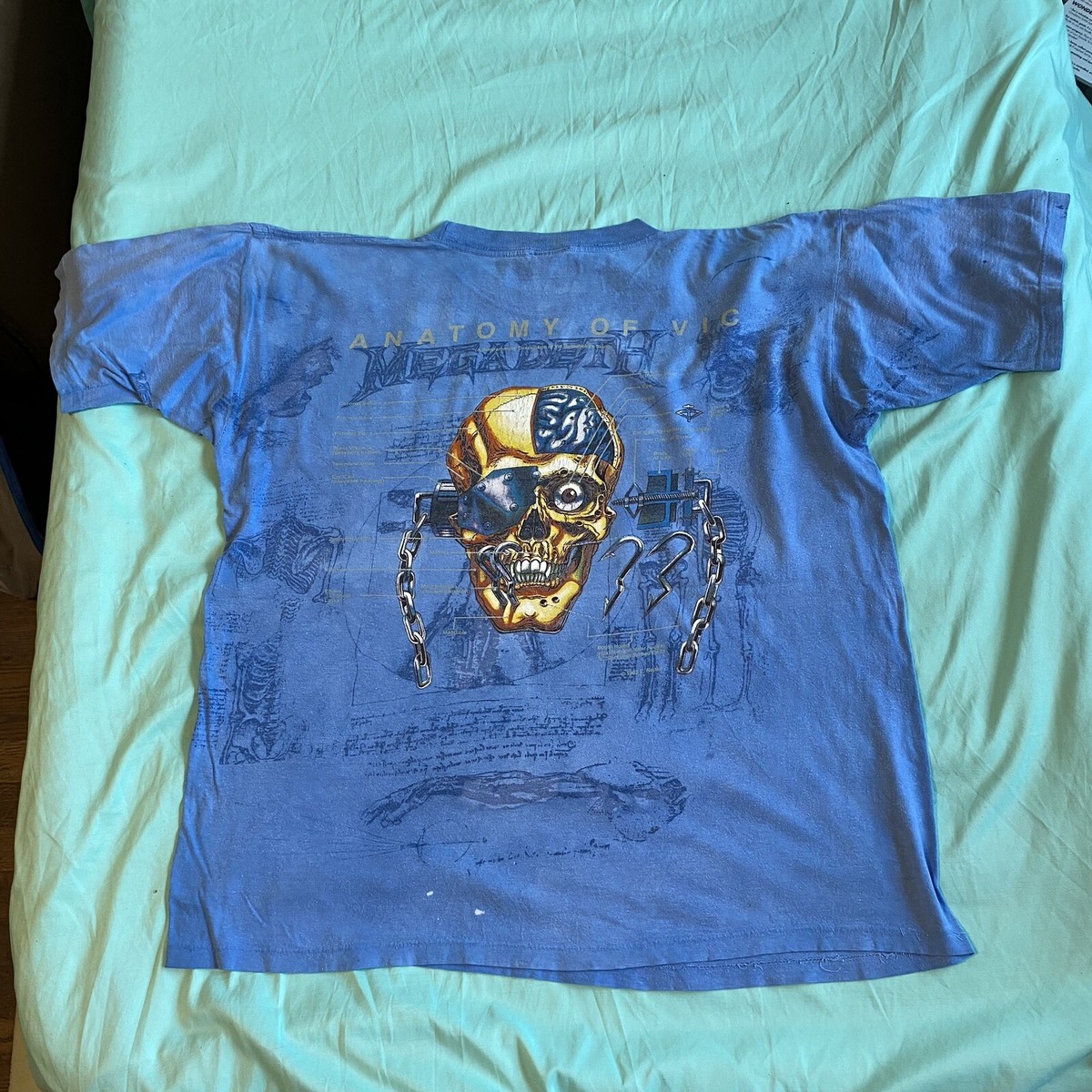 Vintage Rare Megadeth All Over Print AOP 1993 Crystal Rain T Shirt