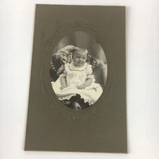Antique Vintage Cabinet Card Photo Infant Toddler Sitting Anderson Jackson Minn
