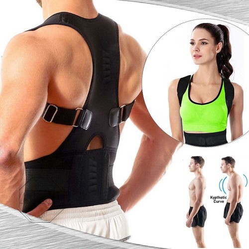 For Men Women Adjustable Posture Corrector Low Back Support Shoulder Brace Belt - Picture 1 of 28