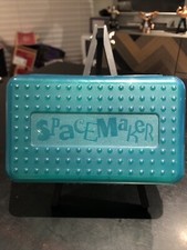 Spacemaker Pencil Box Green Frosted Clear Vintage 90's Plastic Storage Case
