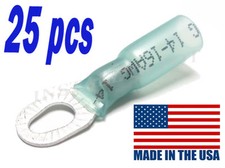 25 3M Blue 16-14 AWG Multi-Stud Heat Shrink Ring Terminals 6 8 10 Screw Eye