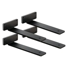 4-Pack 14in Floating Shelf Brackets 1/5in Thick Heavy Duty Hidden Iron Support