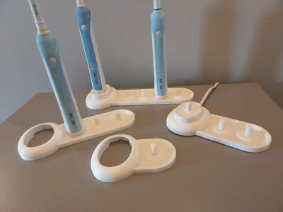 Electric Toothbrush Drip tray Stand with Charger Holder. Braun Oral B Compatible