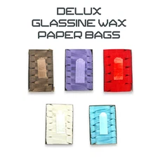GLASSINE WAX PAPER BAGS, DELUX SIZE ( 600 CT ) MULTI-COLORS ( HIGH QUALITY ).