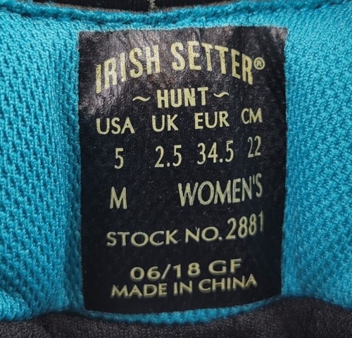 Red Wing Irish Setter Hunt 2881 Waterproof Vaprtrek Boot Womens Size 5 Camo Blue - Picture 8 of 8