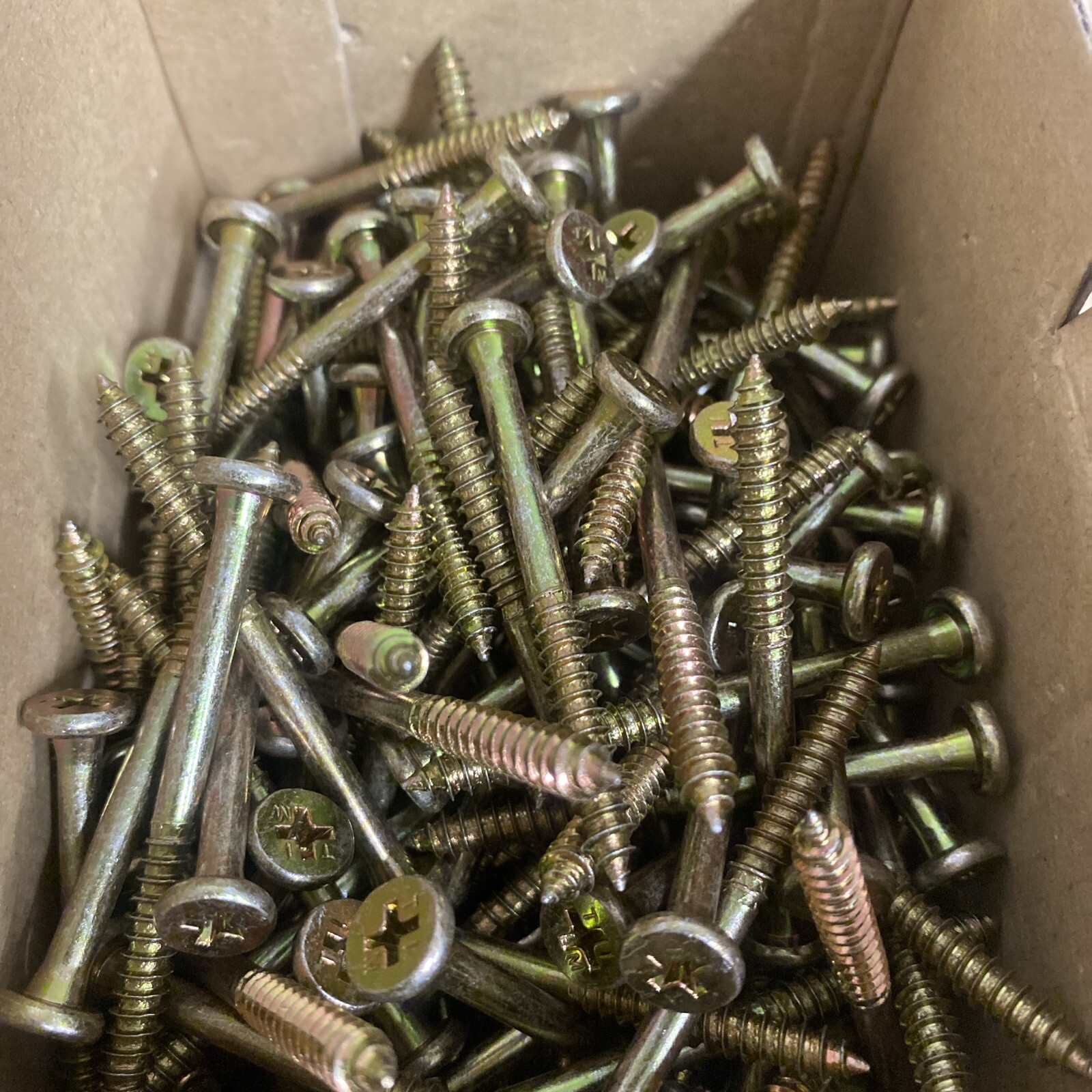 200 TIMCO 4.8 x 55 Element Screws - Shallow Pan Countersunk Self-Tapping Yellow