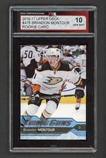 2016-17 UPPER DECK #476 BRANDON MONTOUR ROOKIE CARD KSA 10 GEM MINT
