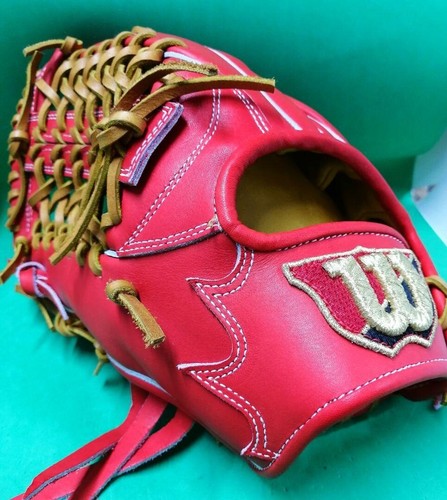 Wilson Staff Dual 13 Outfield Left Red Special Order Glove Mad in Japan