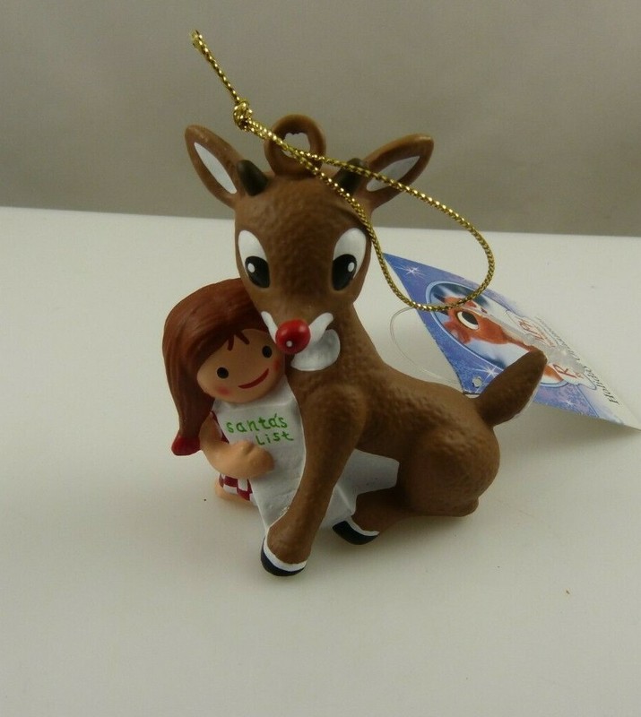 Rudolph the red nosed reindeer with dolly Kurt S. Adler Christmas ornament xmas