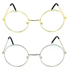 Round Eyeglasses Clear Lens Vintage Fashion Hippie Lennon Style