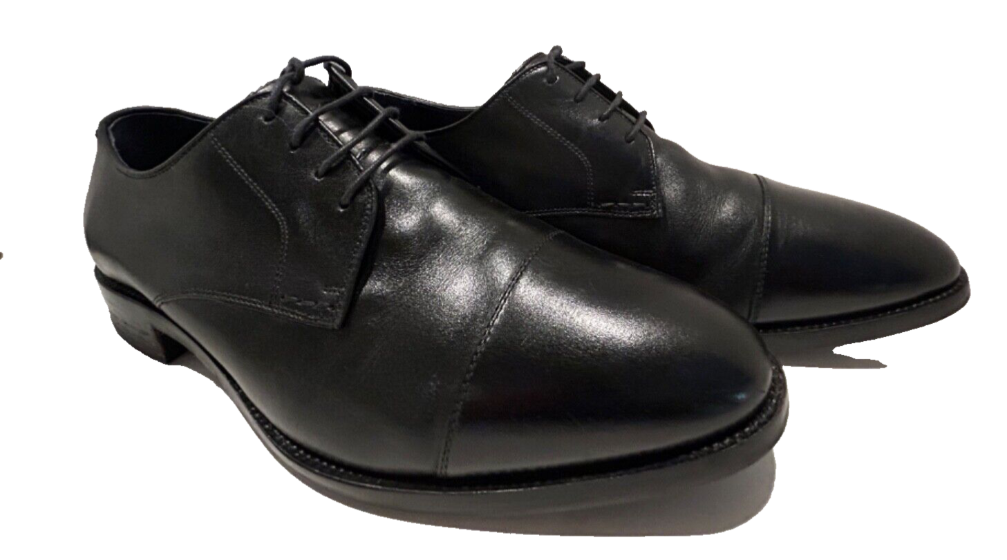 SAOLA SUOLE IN GOMMA OXFORD DA UOMO COLE HAAN PUNTA CON CAPPUCCIO NERO OXFORD TAGLIA 12W