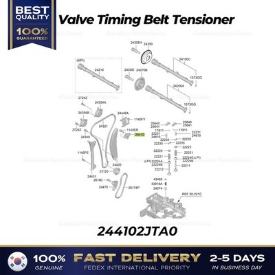  Genuine  Valve Timing Belt Tensioner 244102JTA0 for Hyundai Sonata Kona