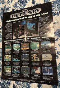 Vintage Team Sega Newsletter December 1989 Number 7 W/ Altered Beast Poster