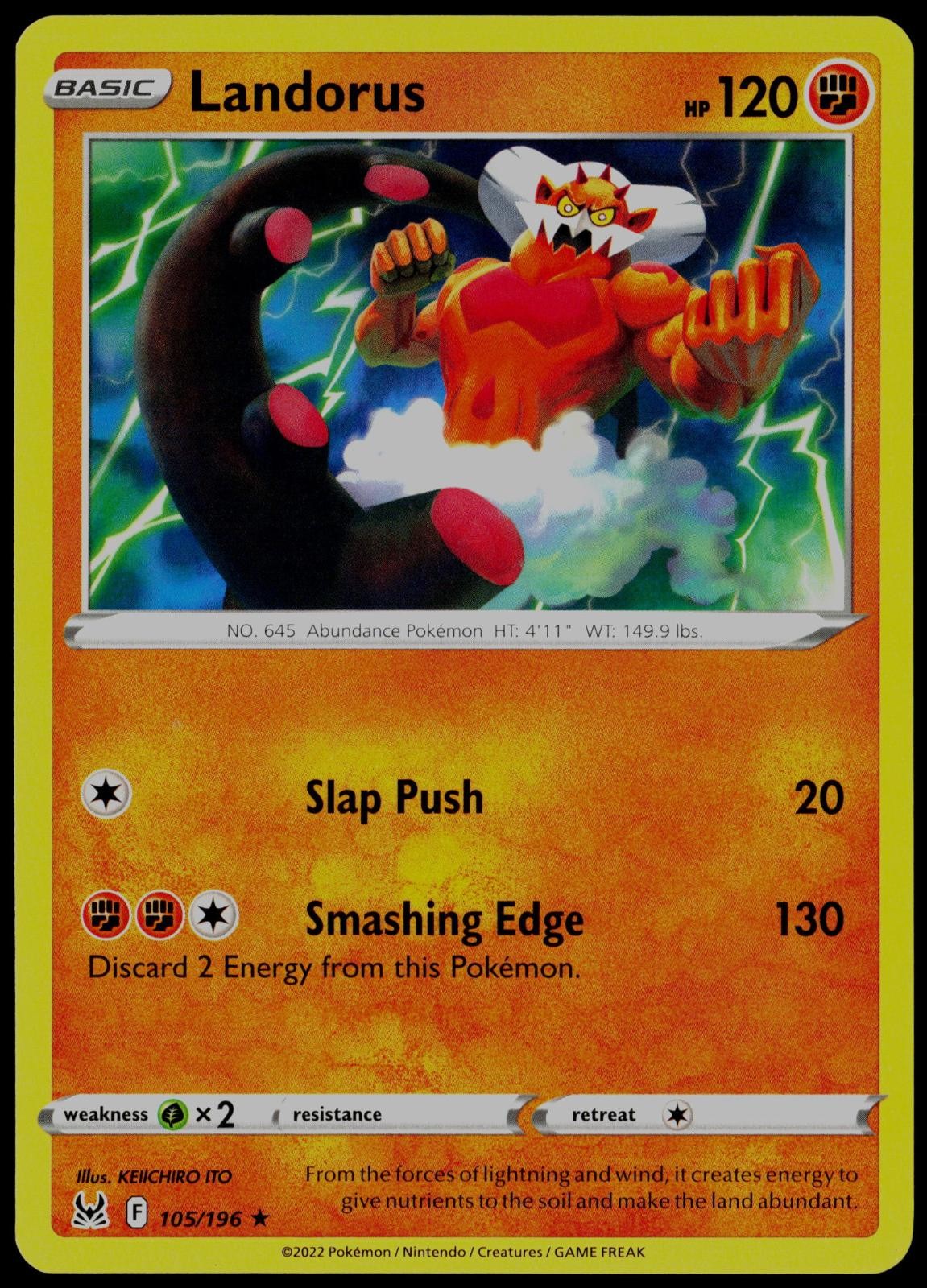 Landorus 105/196 Rare Lost Origin Pokemon Card Lightly Played