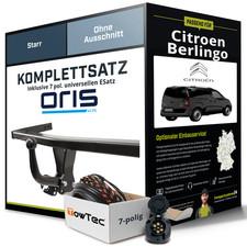 Für CITROEN Berlingo Typ B9 Anhängerkupplung starr +eSatz 7pol uni 11-18 NEU