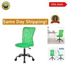 Adjustable Mid Back Green Office Chair with Mesh Support for Ultimate Comfort