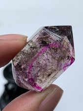 Super Seven Enhydro Quartz Crystal Two Moving Water Drop Healing Specimens 22G