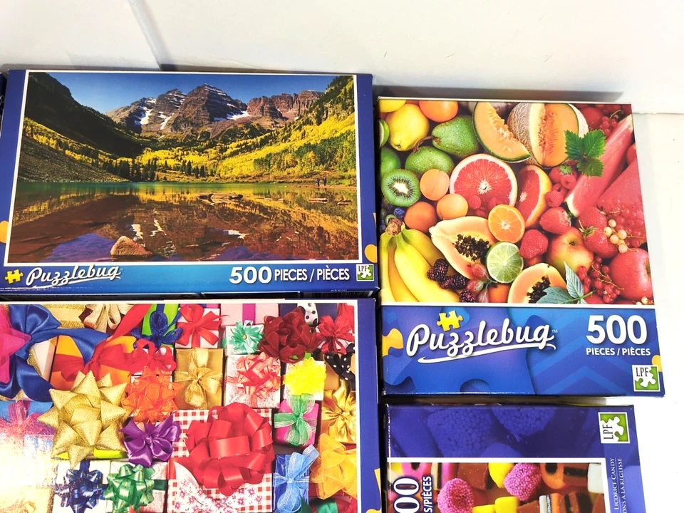 Puzzlebug/CraZArt  Puzzles 500  pieces lot of 8   Lot 1 - Image 3 of 4
