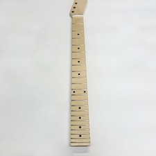 Unfinished 22-fret 25.5-inch maple electric guitar neck with maple fingerboard