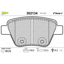 Produktbild - VALEO Bremsbeläge Bremsbelegsatz hinten für VW Golf VI Touran Audi A3