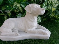 Labrador Retriever Concrete Statue Pet Loss Memorial Stone Grave Marker Sealed