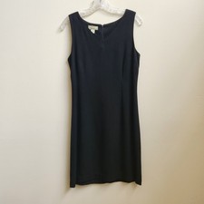 Tommy Bahama Dress Women 8 Black Silk Classic Little Black Dress Whimsigoth Chic