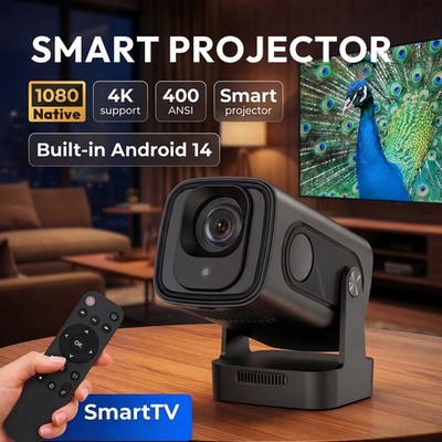 Smart 4K 8K Mini Beamer Android14 Projektor Heimkino 5G WiFi Bluetooth HDMI/USB