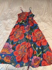 Vibrant, Multicolor, Floral Print Dress