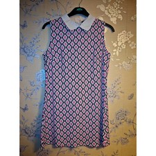 MISSGUIDED Women’s Sleeveless Shift Dress – Size 14 – Retro Geometric Print