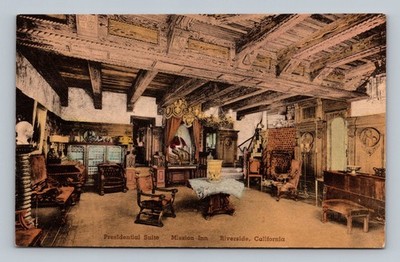 Postcard CA Riverside California Mission Inn The Presidential Suite Albertype