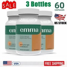 3 PACK Emma Gut Health Supplement 180 Capsules for Bloating Relief & Leaky Gut*