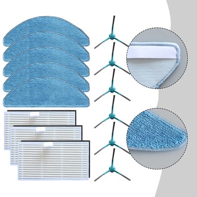 Für OKAMI R117 Staubsauger Zubehör Filter Wischtücher Seitenbürsten