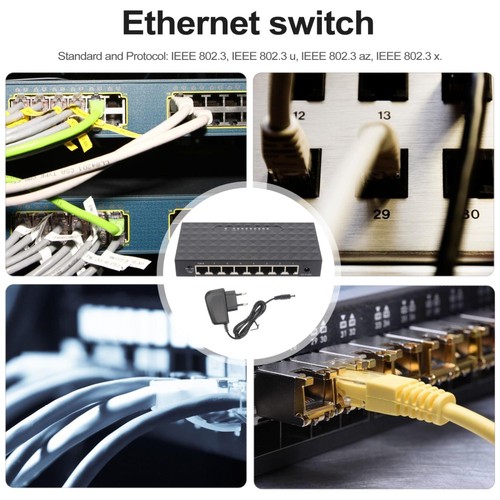 1 stück 8 Ports Ethernet Switch Desktop 100mpbs RJ45 Network Splitter Adapter - Bild 11 von 12