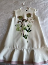 Victoria Beckham Target Girls' Pressed Floral Ruffle Hem Dress Size XS NWT!