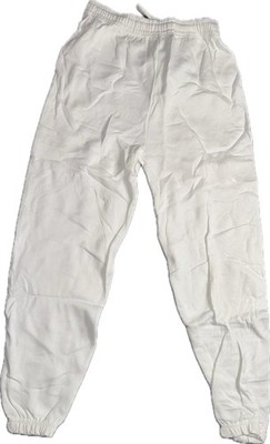 VINTAGE 90 s NOS White Medium Fruit Of The Loom Sweatpants.  Made In USA.