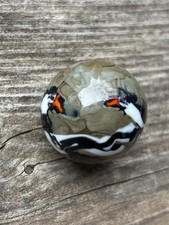 handmade art glass marble  Convo Uccelli  By Sara Sally LaGrand