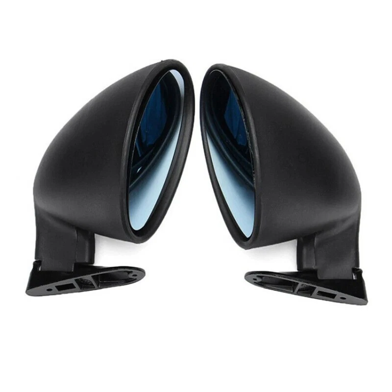 Racing Side Mirrors Left & Right: Classic Retro Bullet Style Mirror Kit Foto 3 de 4