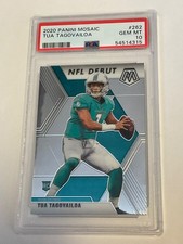 2020 Panini Mosaic Tua Tagovailoa Graded Rookie Card RC #262 PSA 10 Miami. rookie card picture