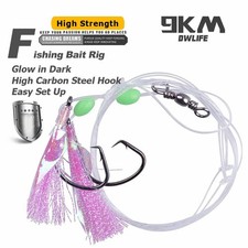 Plataforma de cebo de pesca de 9 km con cuentas brillantes giratorias de barril afilado plataforma inferior de lubina para mar
