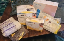 Huge Lot Breast Milk Cooler Medela Quick Clean Bags Disposable Nursing 9 Items!