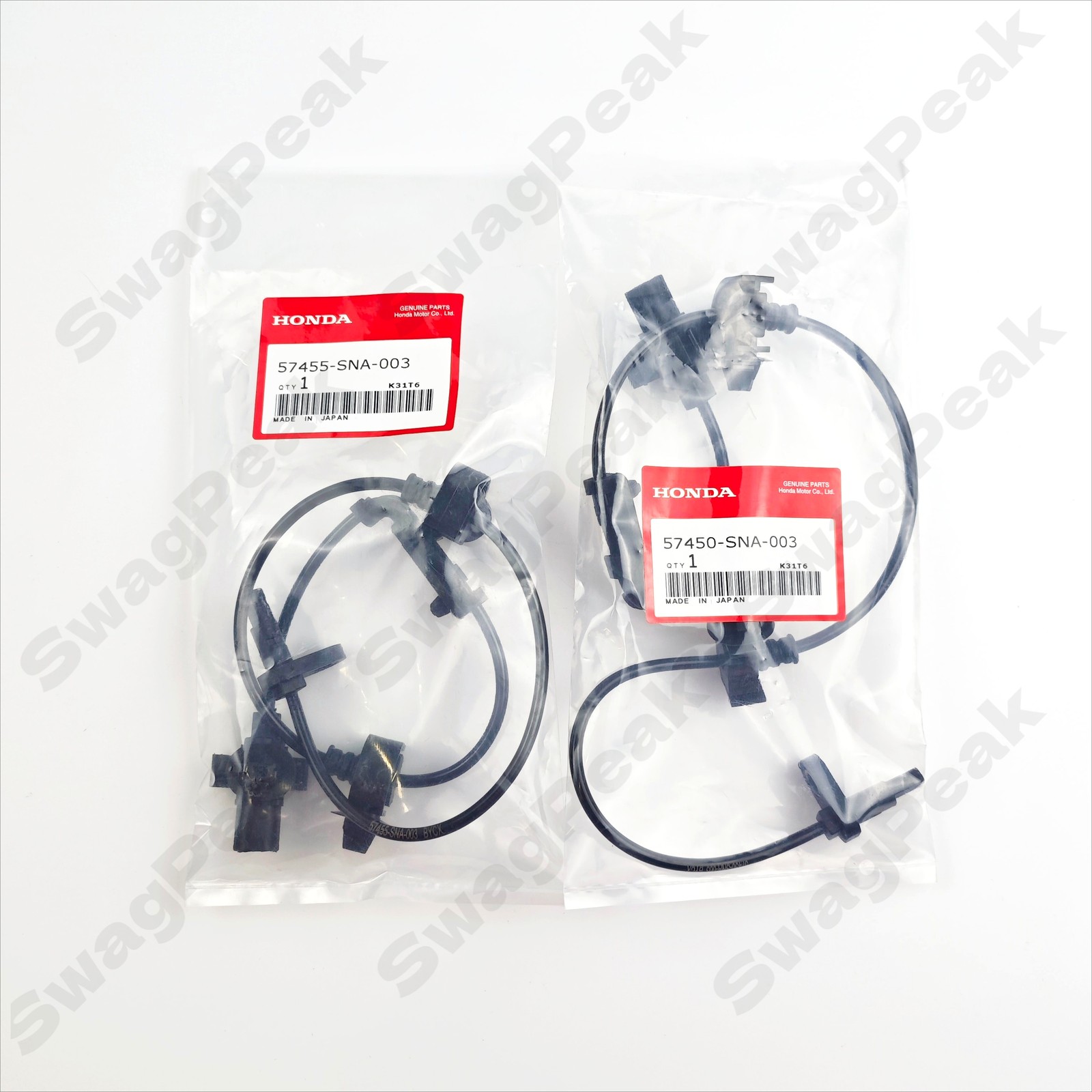 OEM 2PCS Front ABS Wheel Speed Sensor For 2006-2011 Honda Civic LX DX 1.3L 1.8L