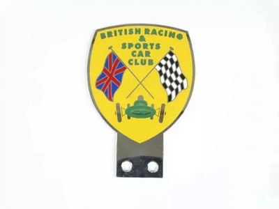 Vintage British Racing & Sports Car Club Abzeichen Frontgrill Aufkleber Messing