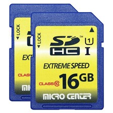 INLAND 16GB Class 10 SDHC Flash Memory Card Standard x 2, Multicolor