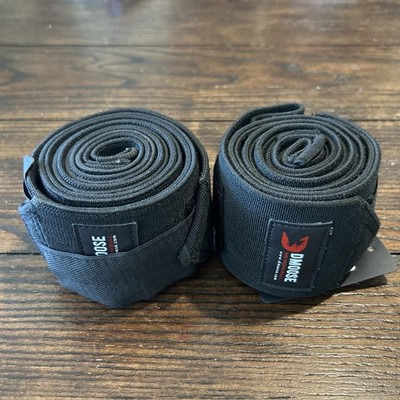 DMoose Fitness Elbow Wraps for Weightlifting (Pair) Black Unknown Size With Tags