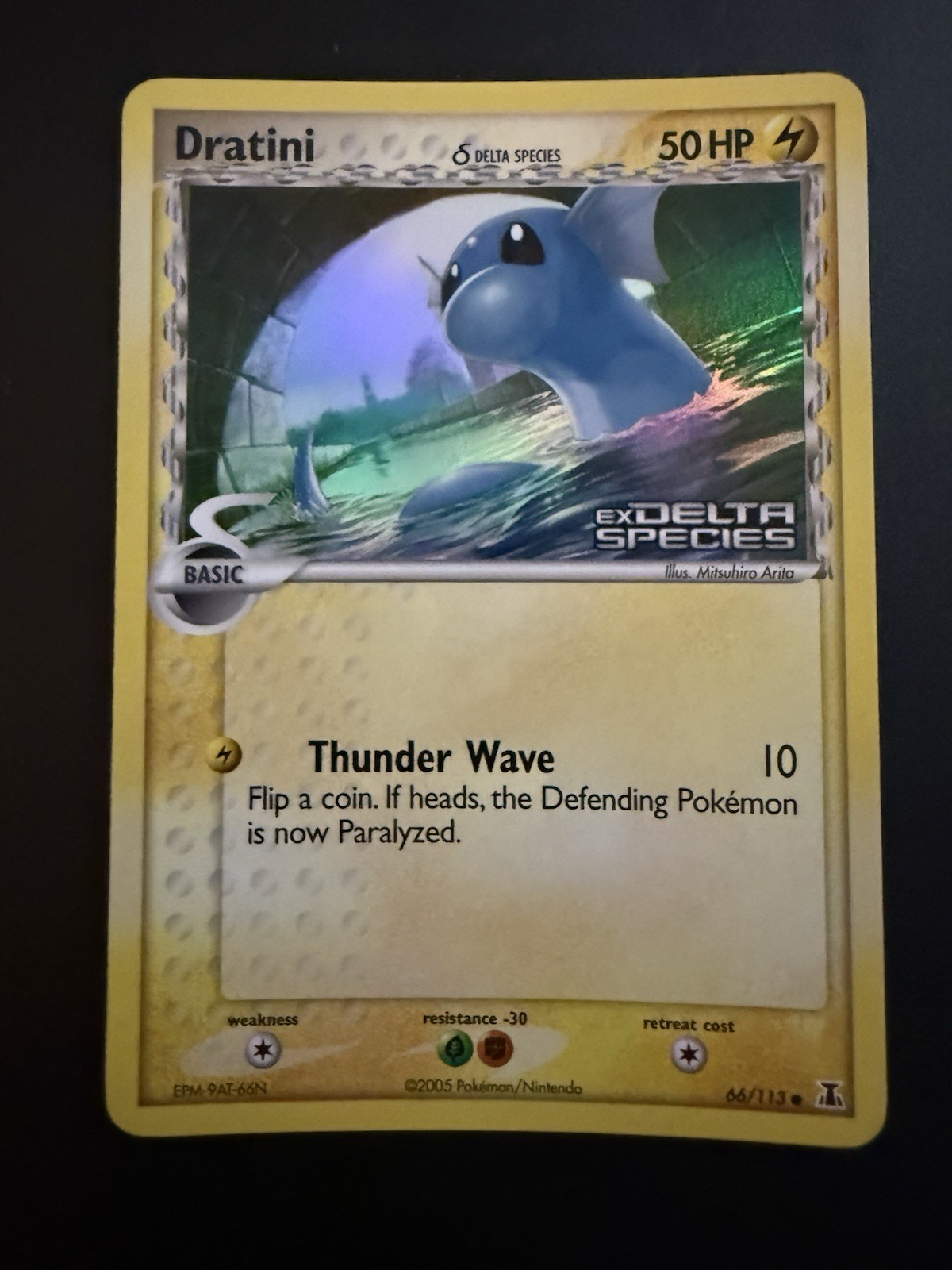 Pokemon TCG Ex Delta Species Dratini 66/113 Reverse Holo Stamped NM