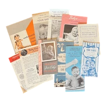 Clorox / Lot of 10 vintage baby advertisements and informational pamphlets 1950