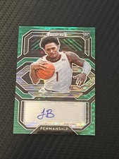 2021 Prizm Draft Picks Jordan Burns CP-JBU Green Shimmer /25 Autograph RC
