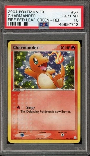 Pokemon Charmander EX Fire Red & Leaf Green Reverse Holo #57 PSA 10 Gem Mint
