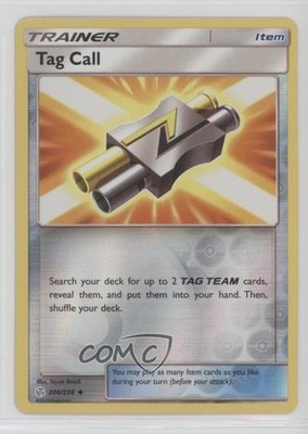 Tag Call Reverse Foil Pokémon Sun & Moon Cosmic Eclipse #206