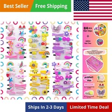 84PCS Hair Accessories for Girls Little Girl Hair Clips Barrettes for Baby Toddl